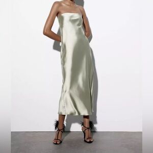 Zara Satin Effect Dress